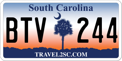 SC license plate BTV244
