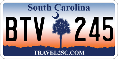 SC license plate BTV245