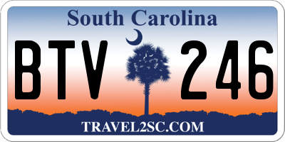 SC license plate BTV246