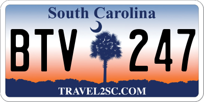 SC license plate BTV247