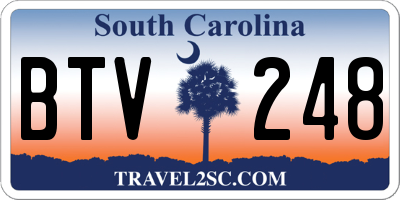 SC license plate BTV248