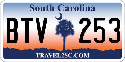 SC license plate BTV253