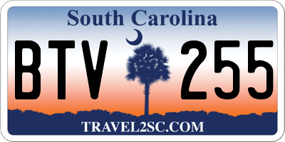 SC license plate BTV255