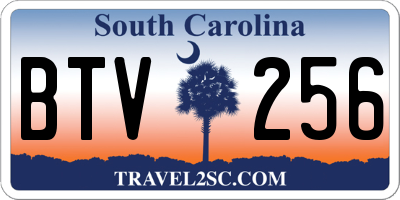SC license plate BTV256