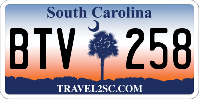 SC license plate BTV258