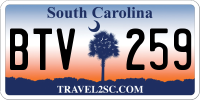 SC license plate BTV259