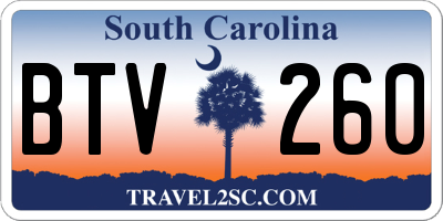 SC license plate BTV260