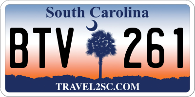 SC license plate BTV261
