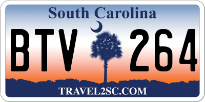 SC license plate BTV264