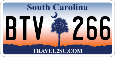 SC license plate BTV266