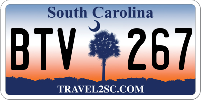 SC license plate BTV267