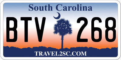 SC license plate BTV268