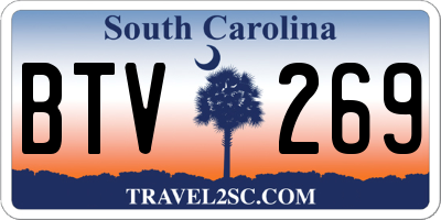 SC license plate BTV269