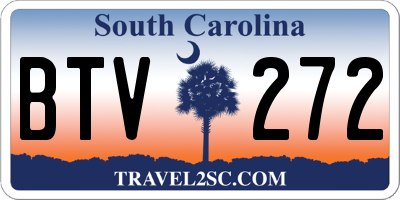 SC license plate BTV272