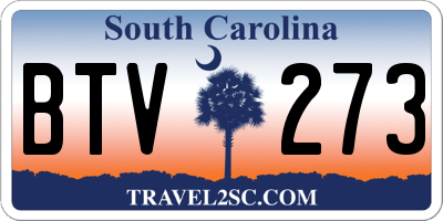 SC license plate BTV273