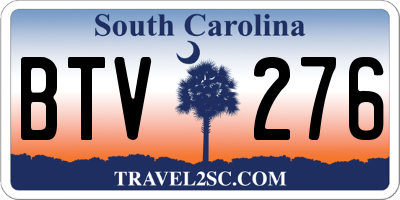 SC license plate BTV276