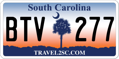 SC license plate BTV277