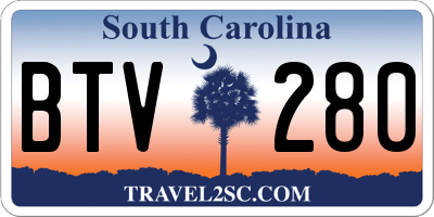 SC license plate BTV280
