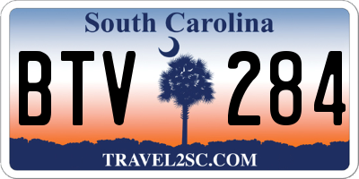 SC license plate BTV284