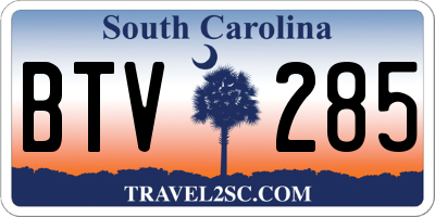 SC license plate BTV285