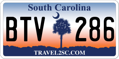 SC license plate BTV286