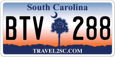 SC license plate BTV288