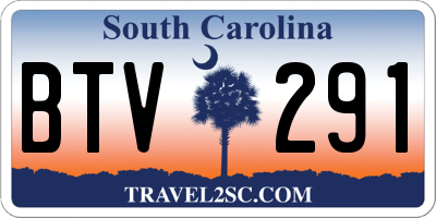 SC license plate BTV291