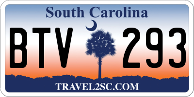 SC license plate BTV293