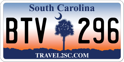 SC license plate BTV296