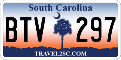 SC license plate BTV297