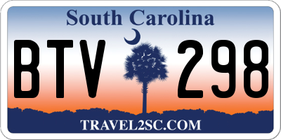 SC license plate BTV298