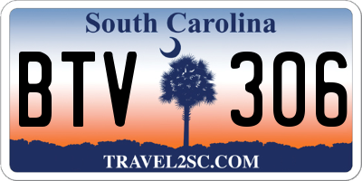 SC license plate BTV306