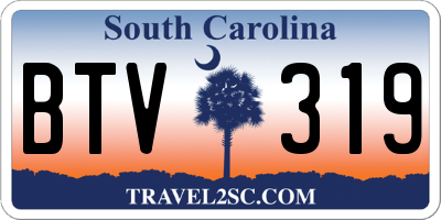 SC license plate BTV319