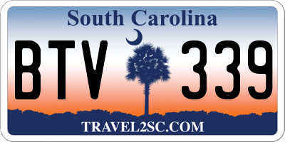 SC license plate BTV339
