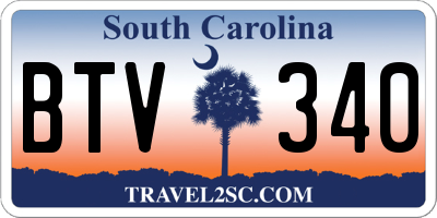 SC license plate BTV340