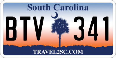 SC license plate BTV341