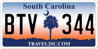 SC license plate BTV344