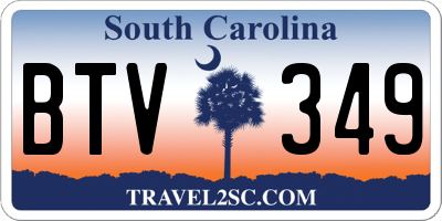 SC license plate BTV349
