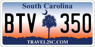 SC license plate BTV350