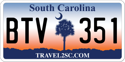 SC license plate BTV351