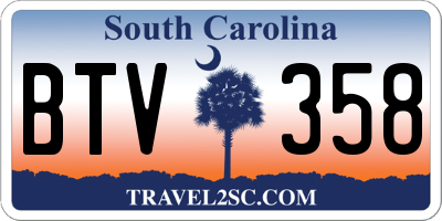 SC license plate BTV358