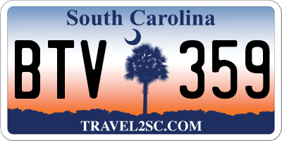 SC license plate BTV359