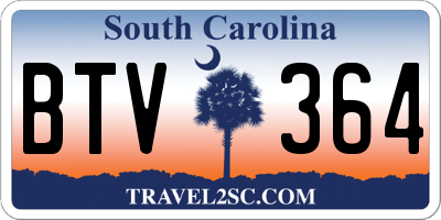 SC license plate BTV364
