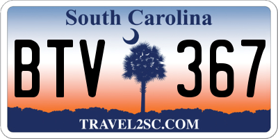 SC license plate BTV367