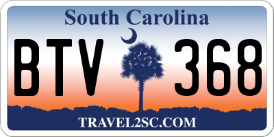 SC license plate BTV368