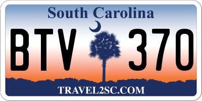 SC license plate BTV370