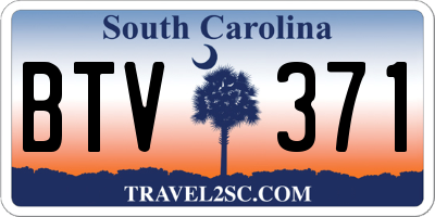 SC license plate BTV371
