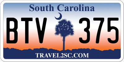 SC license plate BTV375