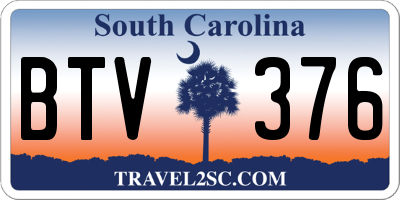 SC license plate BTV376