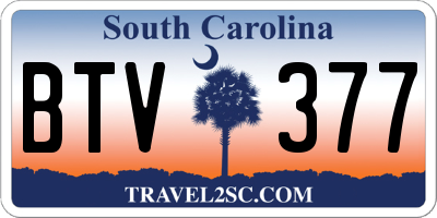 SC license plate BTV377
